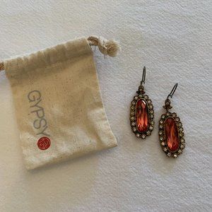 Gypsy Handmade Pink Faceted Earrings